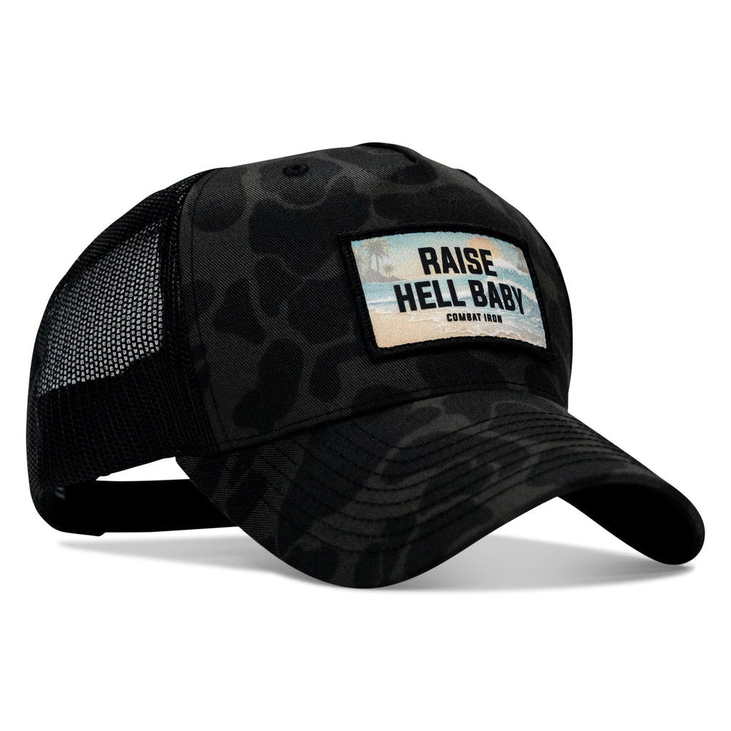 Raise Hell Baby Sunset Patch Snapback Hat