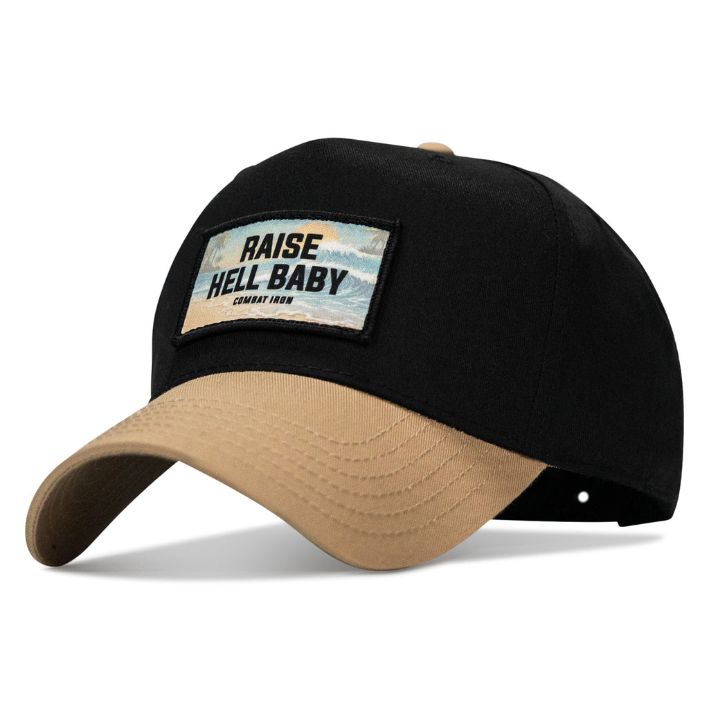 Raise Hell Baby Sunset Patch Snapback Hat