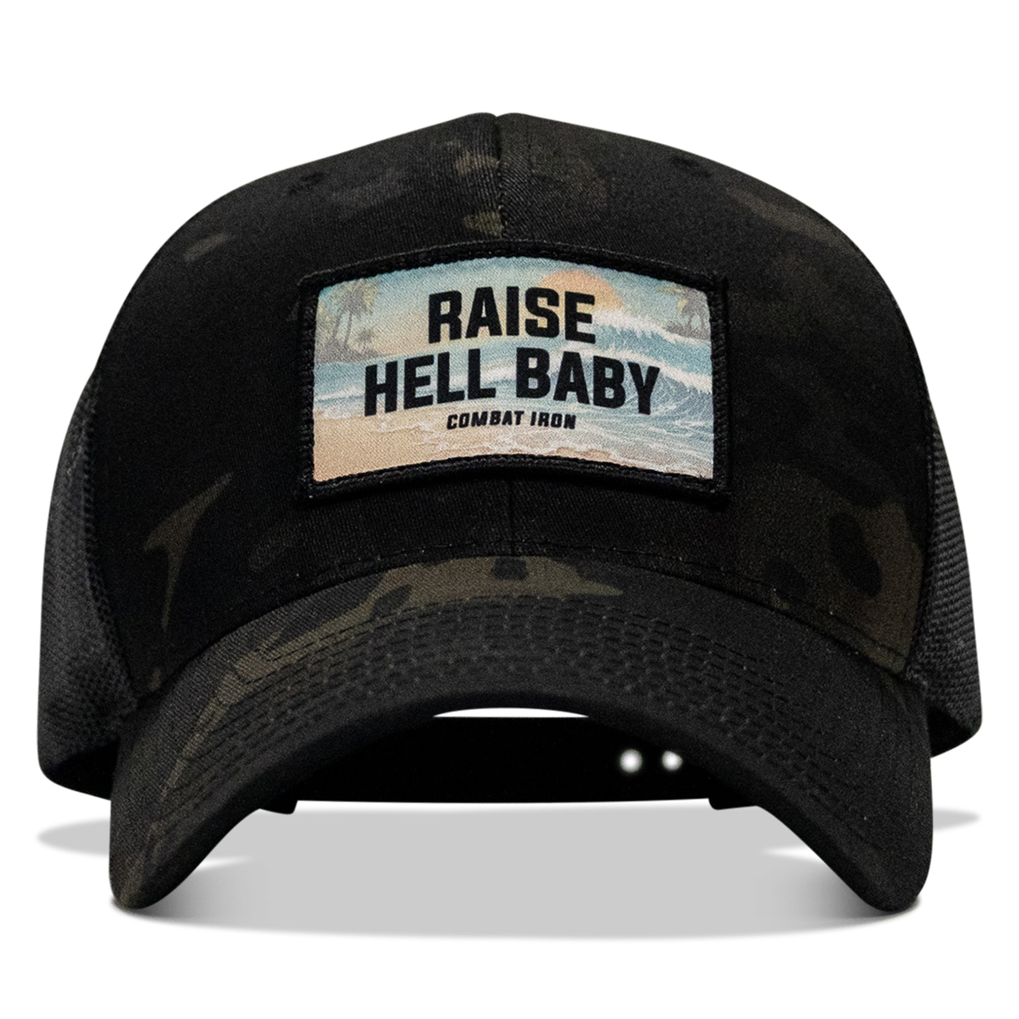 Raise Hell Baby Sunset Patch Snapback Hat