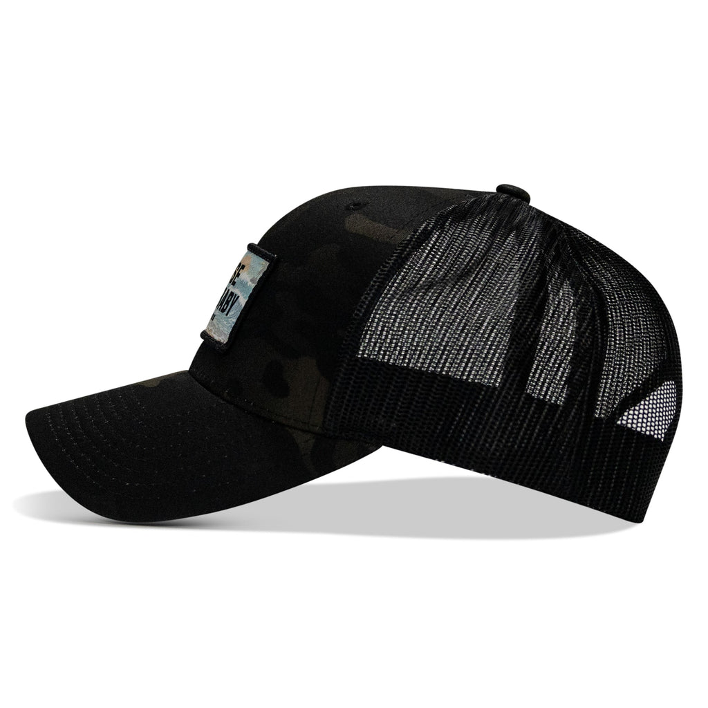 Raise Hell Baby Sunset Patch Snapback Hat