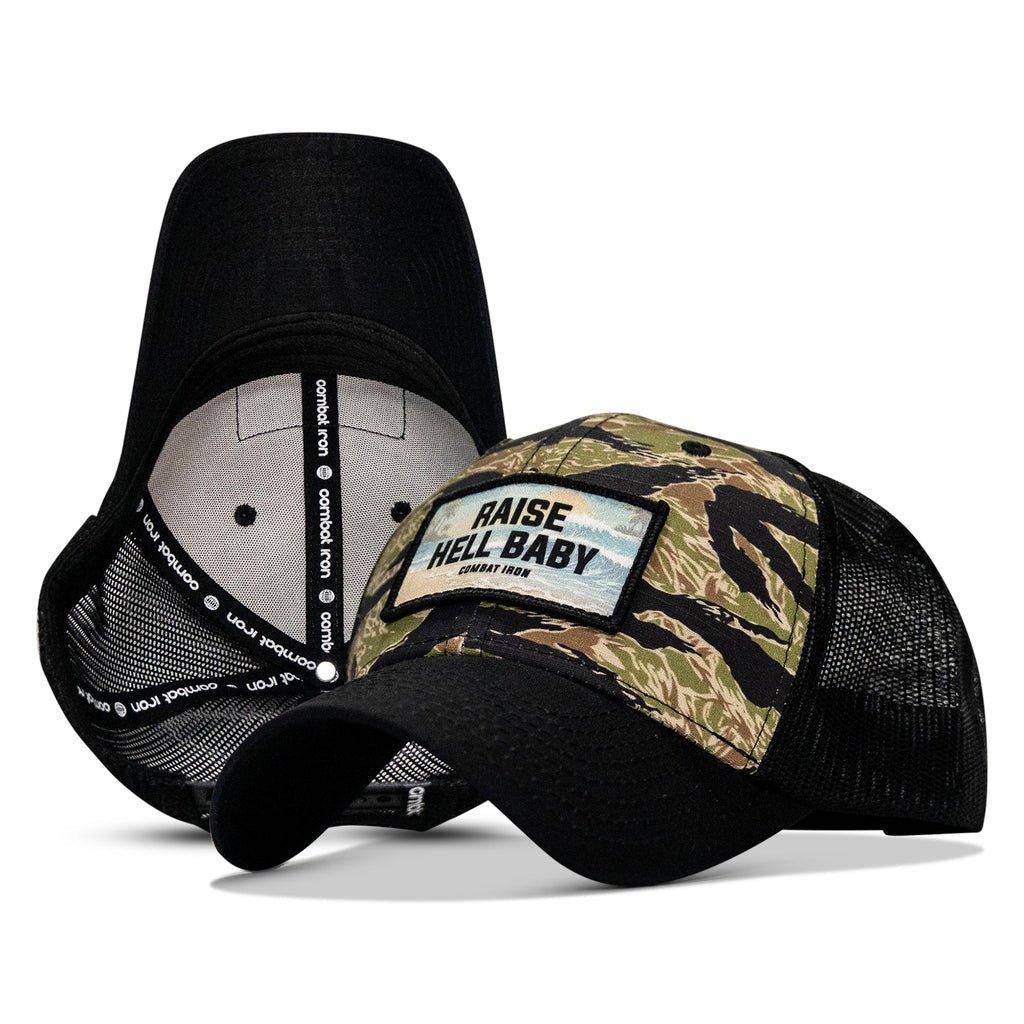 Raise Hell Baby Sunset Patch Original Ripstop Snapback Hat