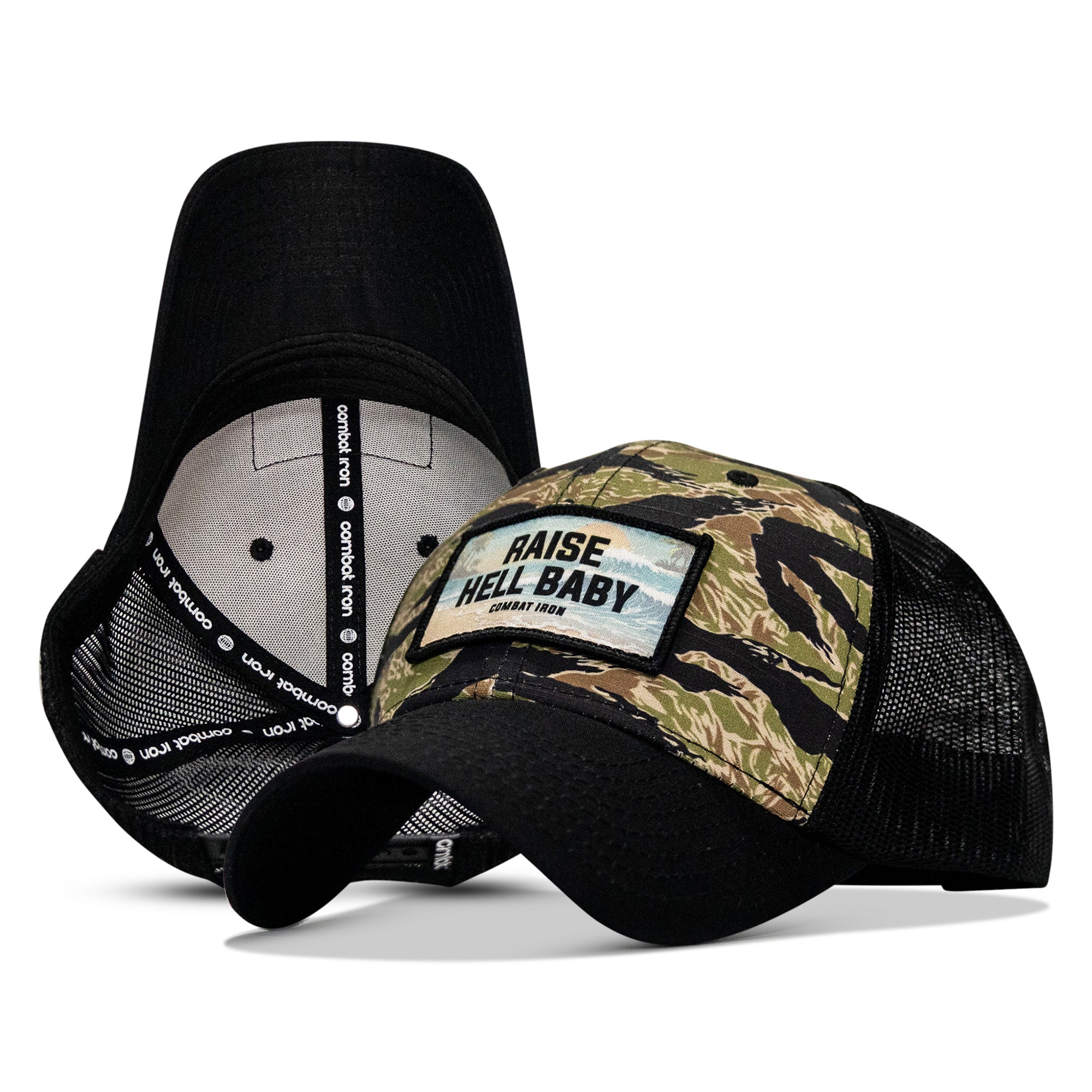 Raise Hell Baby Sunset Patch Original Ripstop Snapback Hat