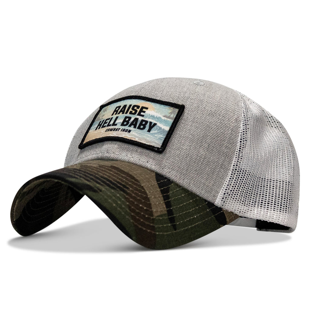Raise Hell Baby Sunset Patch Snapback Hat