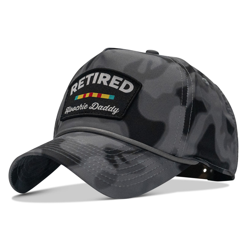 Retired Hoochie Daddy Ribbons Patch Weekender Waterproof Snapback