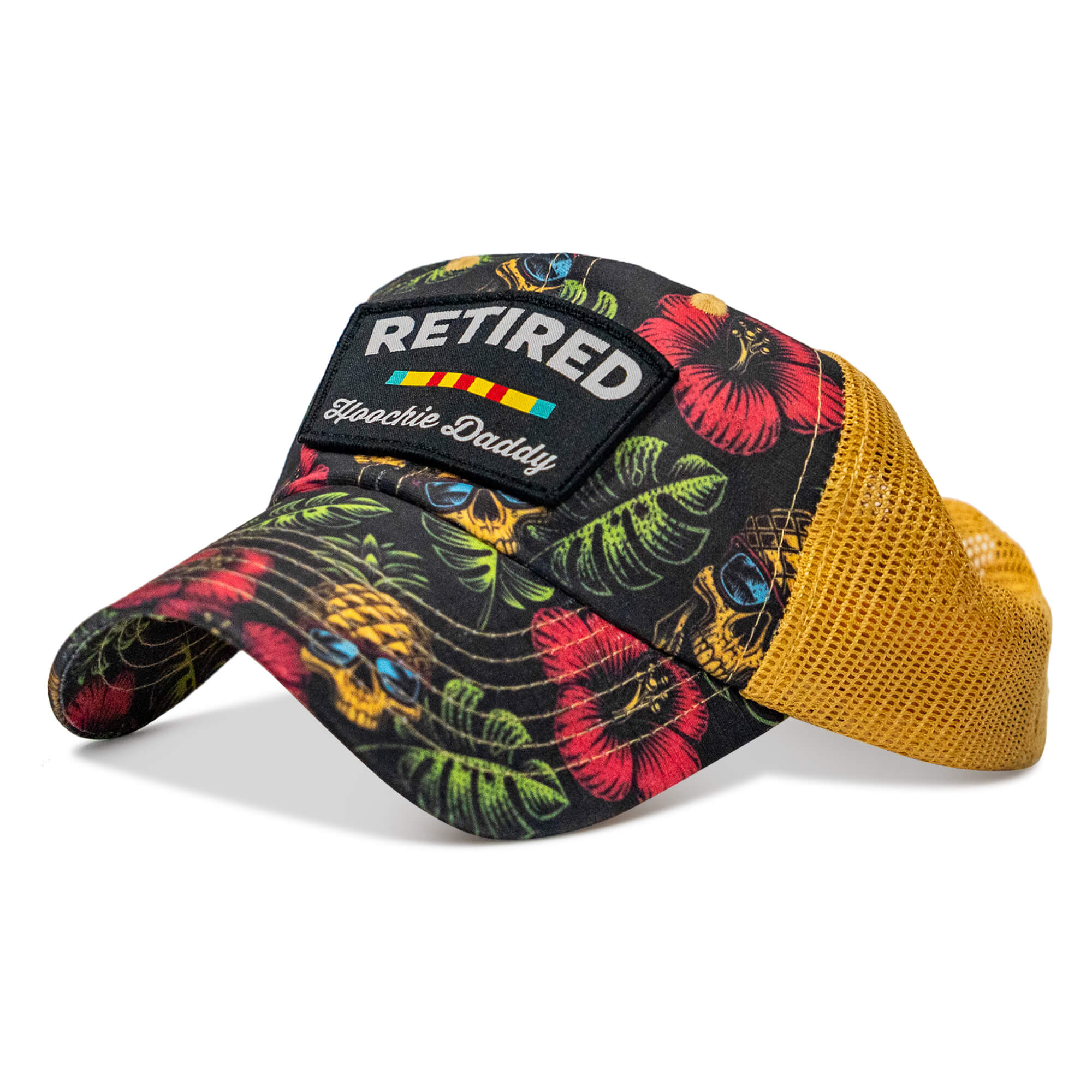 Retired Hoochie Daddy Veteran Patch Ripstop Tactical Mesh Snapback Hat