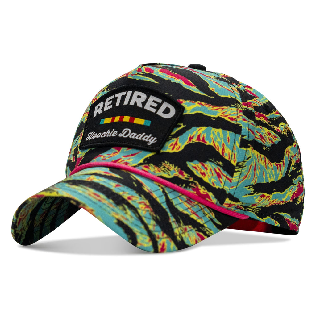 Retired Hoochie Daddy Ribbons Patch Weekender Waterproof Snapback