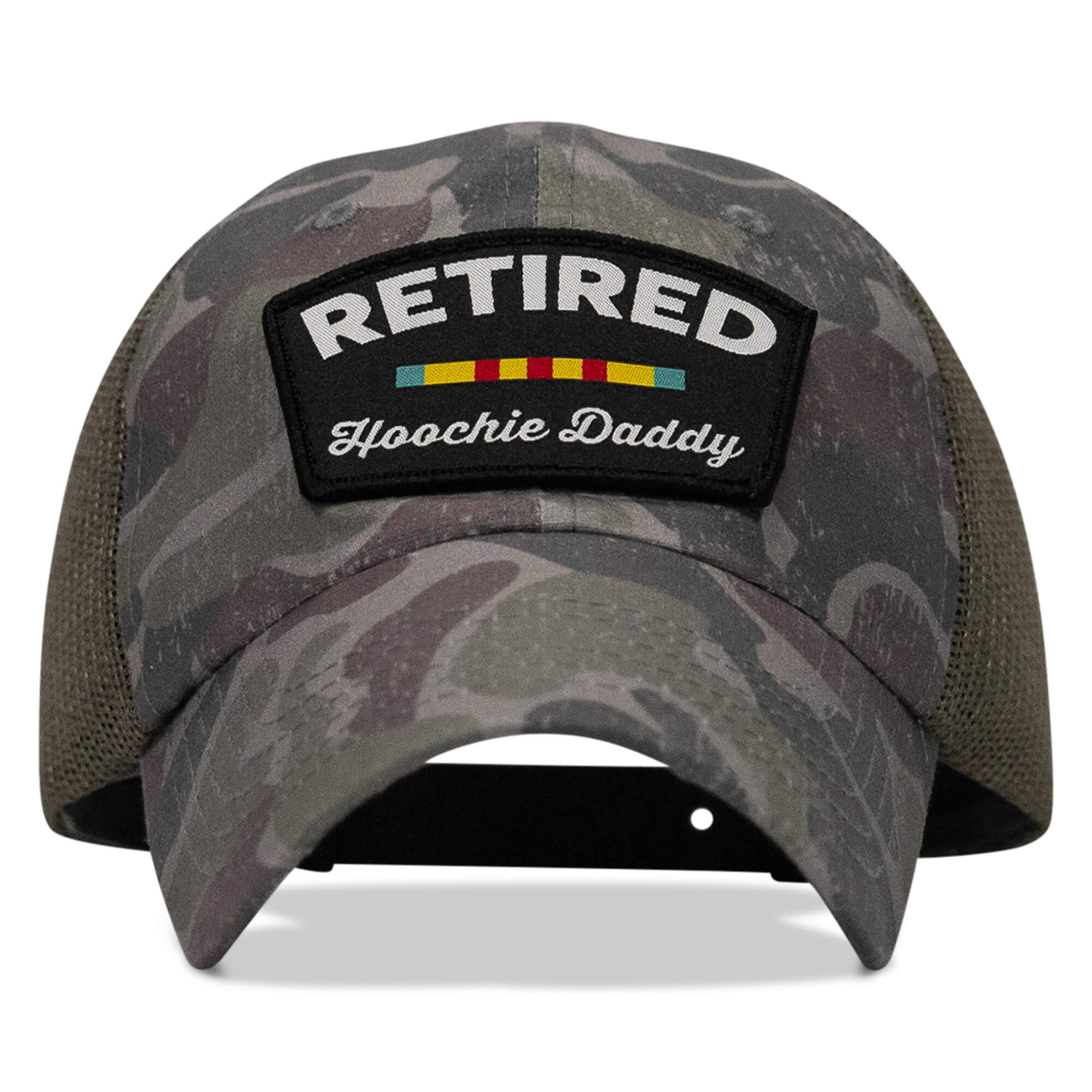 Retired Hoochie Daddy Veteran Patch Ripstop Tactical Mesh Snapback Hat