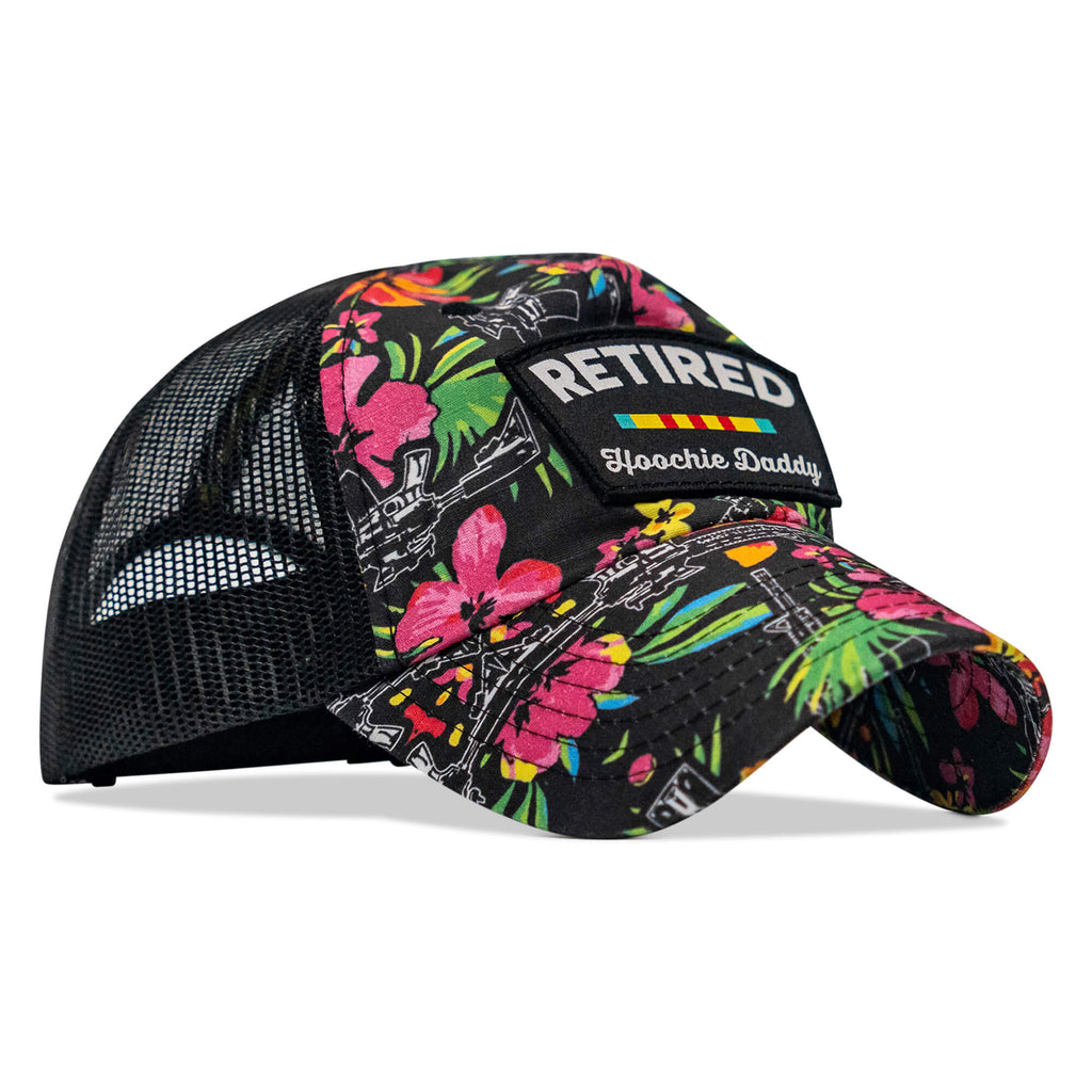 Retired Hoochie Daddy Veteran Patch Ripstop Tactical Mesh Snapback Hat