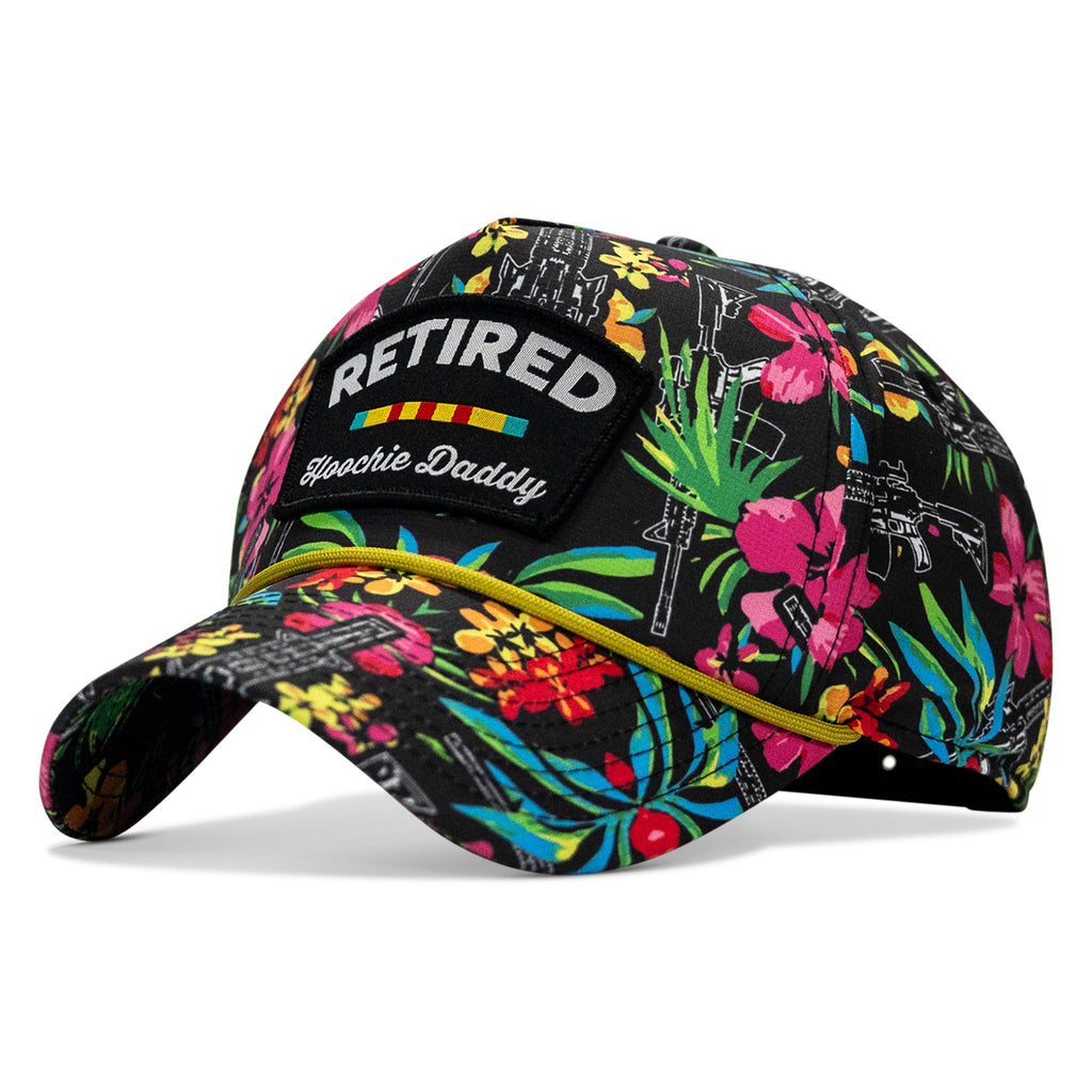 Retired Hoochie Daddy Ribbons Patch Weekender Waterproof Snapback