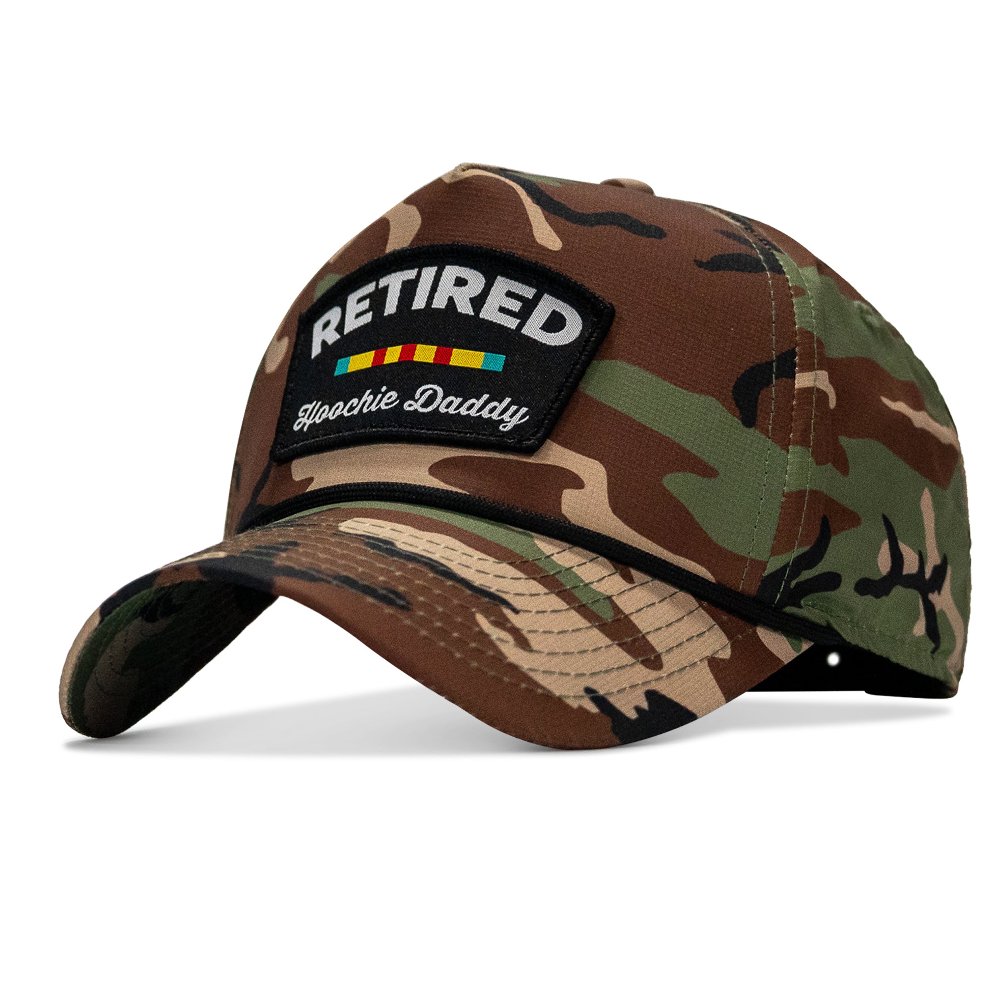 Retired Hoochie Daddy Ribbons Patch Weekender Waterproof Snapback