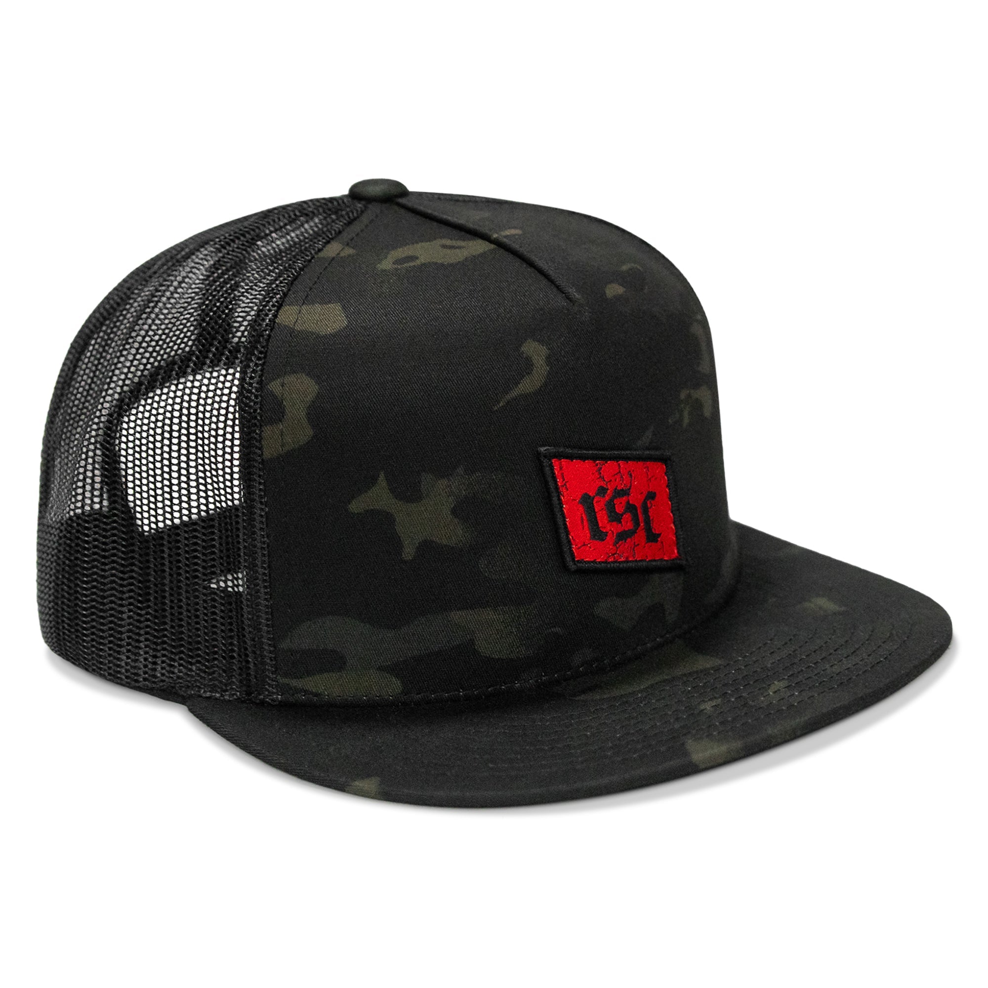 RSC Classic Red Diamond Velcro Patch Flatbill Hat