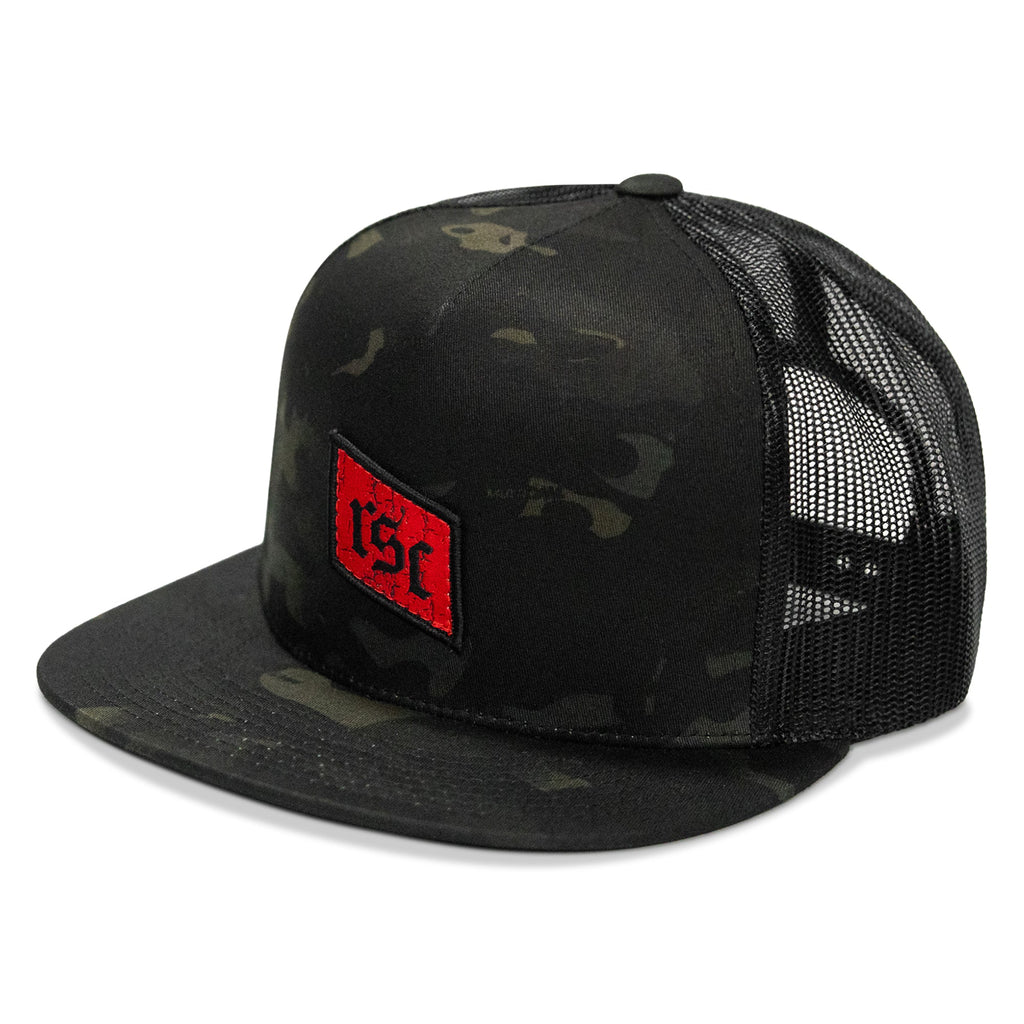RSC Classic Red Diamond Velcro Patch Flatbill Hat