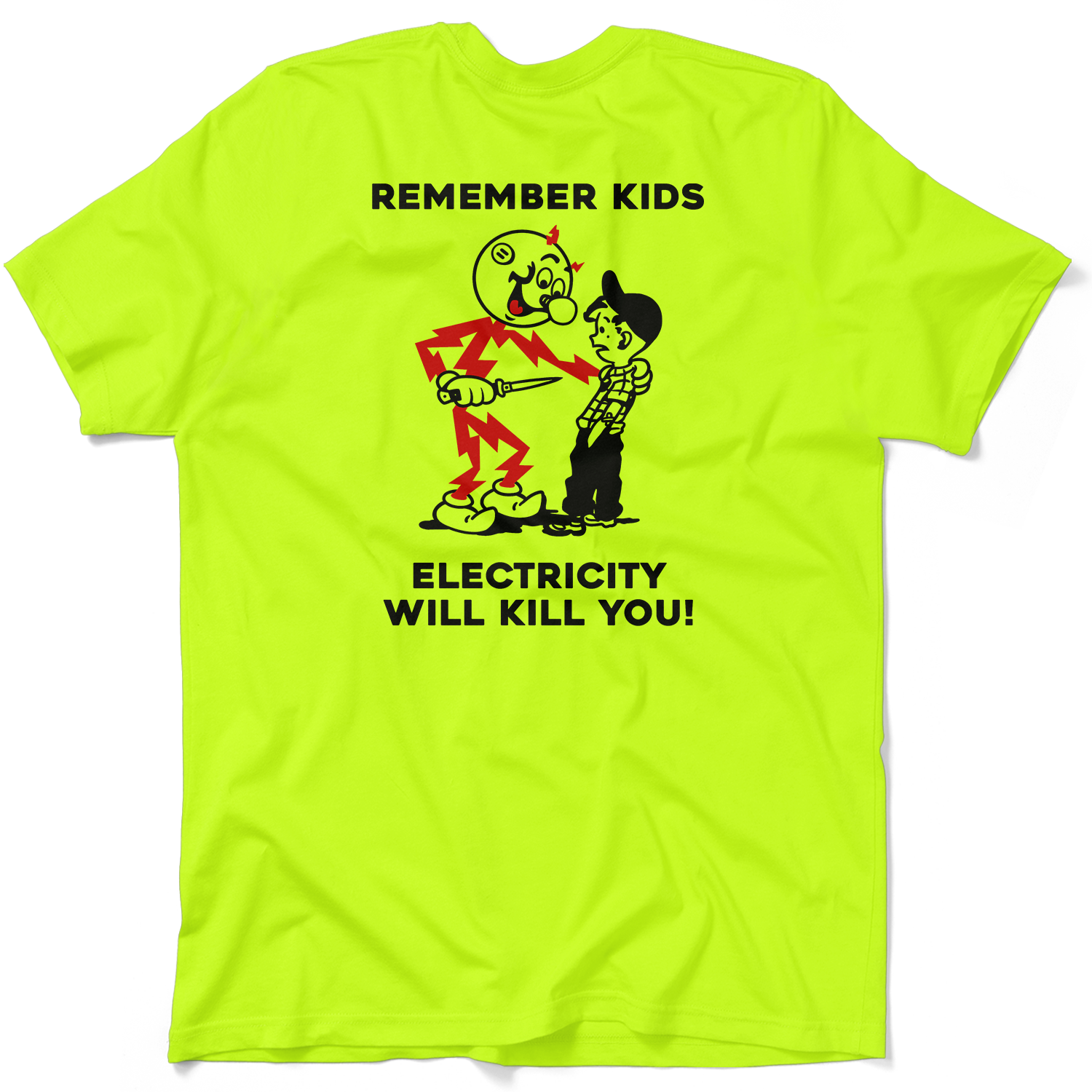 Remember Kids - Safety Yellow Pocket T-Shirt