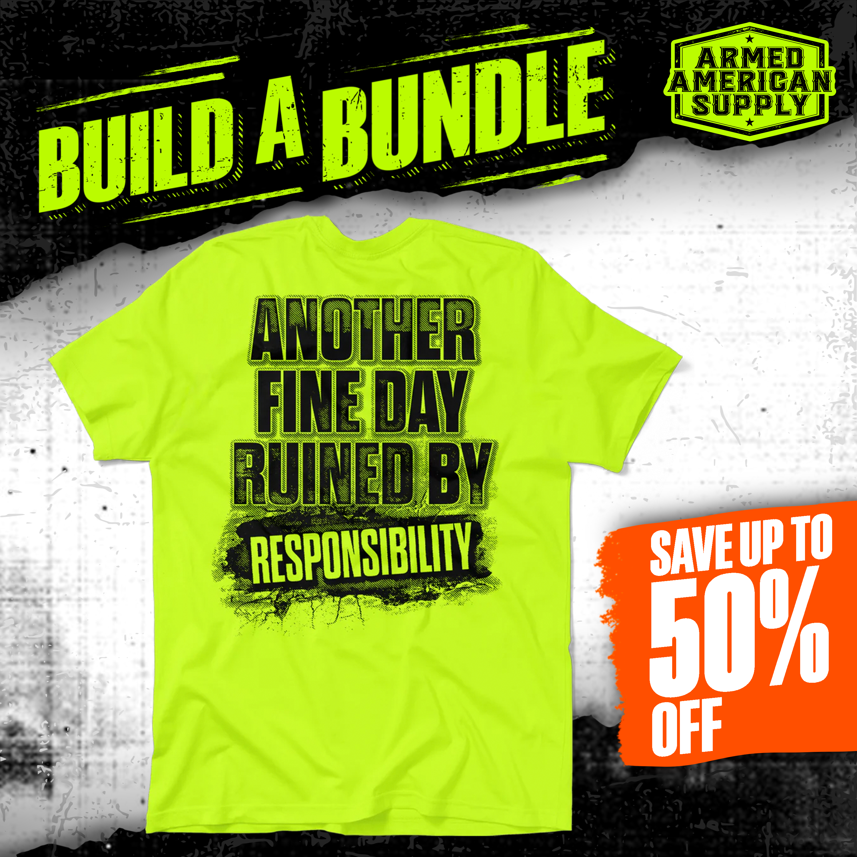 Responsibility - Safety Yellow Pocket T-Shirt