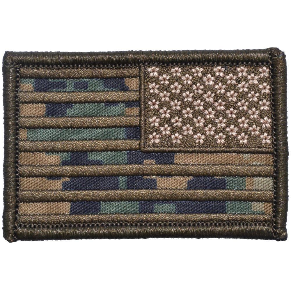 US Flag - 2x3 Patch - MARPAT Woodland