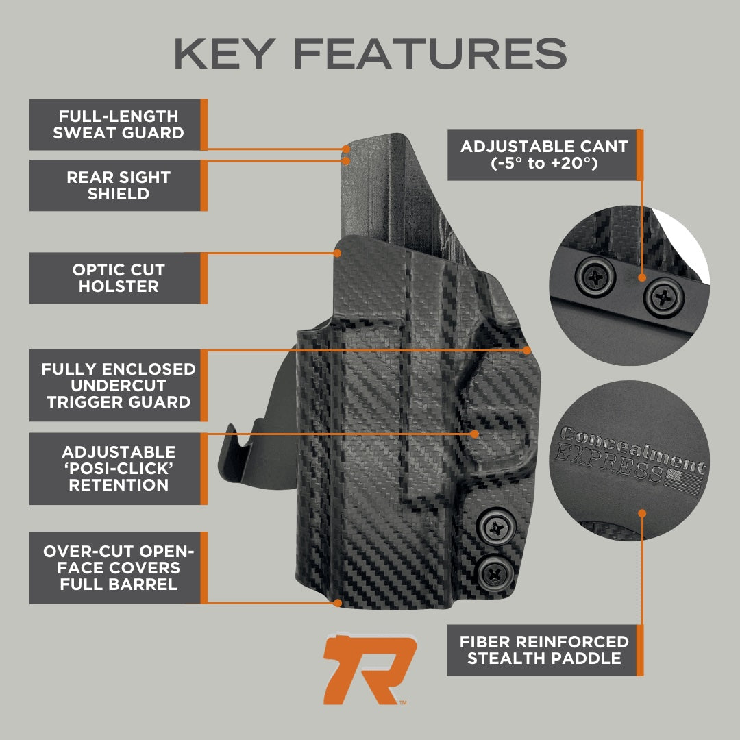 Smith & Wesson M&P M2.0 4in Olight PLX Paddle Holster