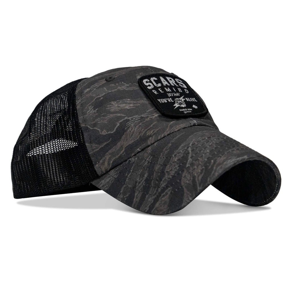 Scars Remind You You're Alive Patch Tactical Ripstop Mesh Snapback Hat