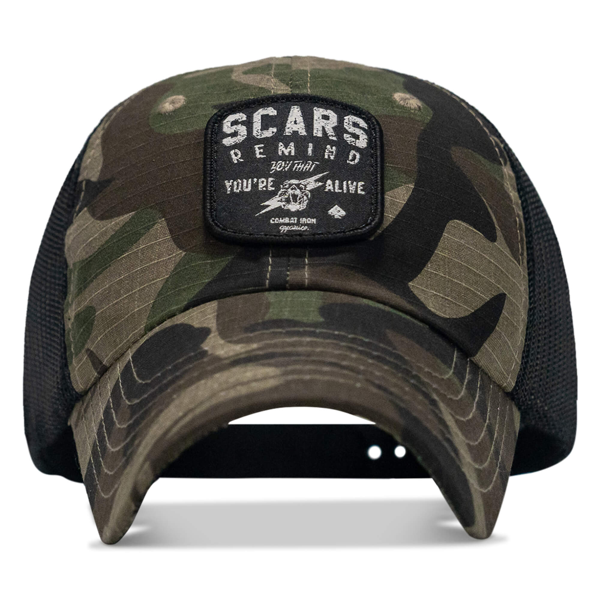 Scars Remind You You're Alive Patch Tactical Ripstop Mesh Snapback Hat