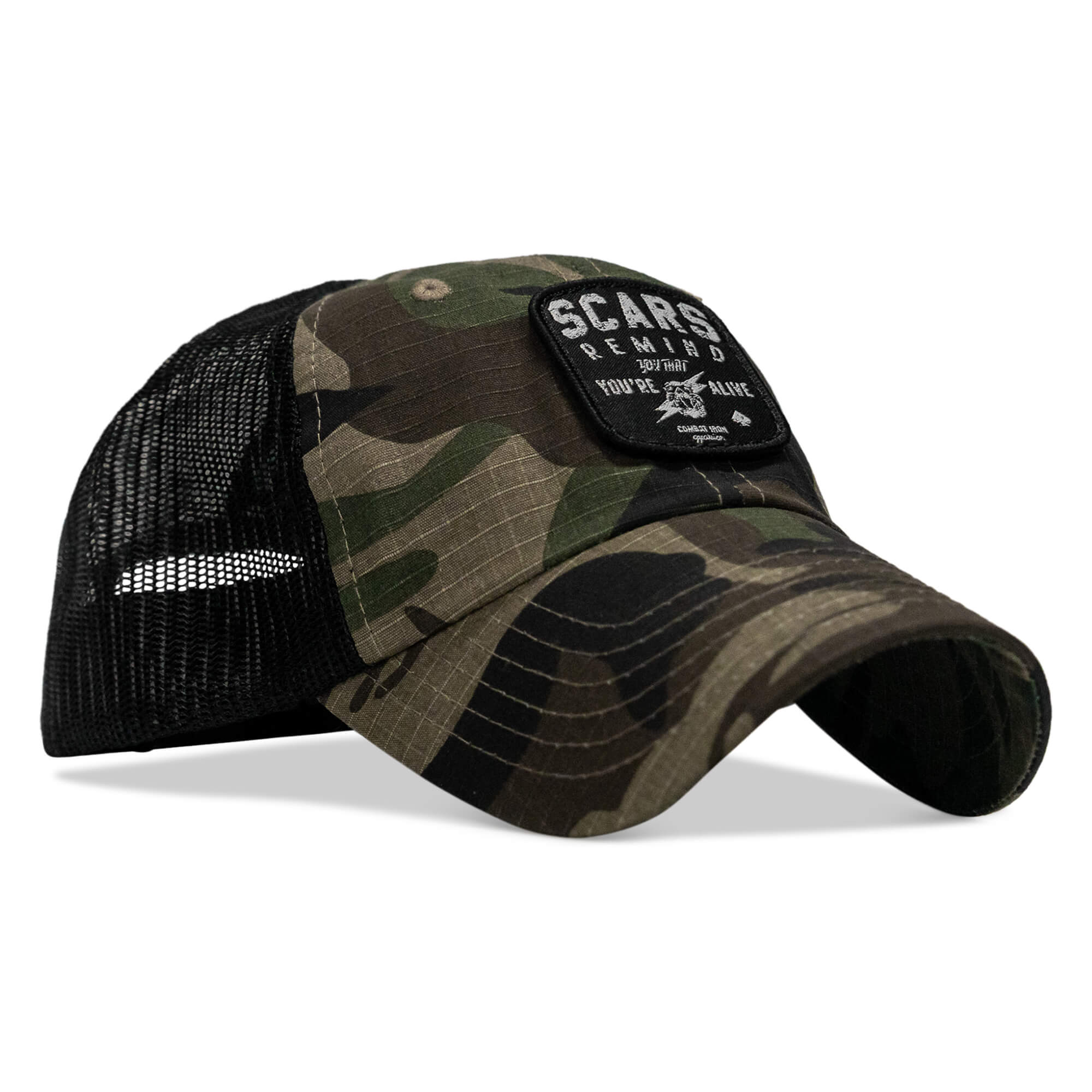 Scars Remind You You're Alive Patch Tactical Ripstop Mesh Snapback Hat