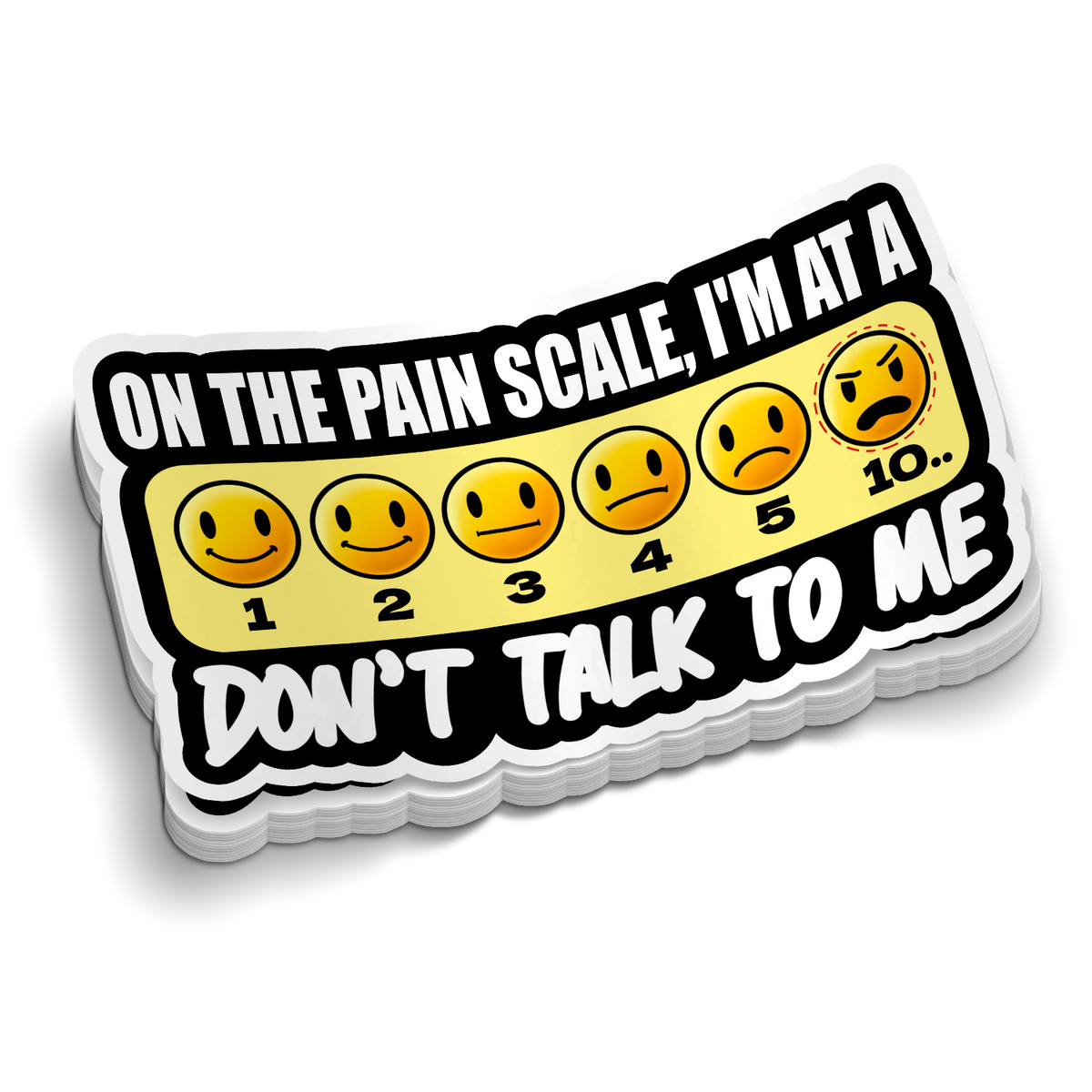 Fun Scale Stickers On the Pain Scale... | Funny Medical Stickers – Self Rescue Tactical