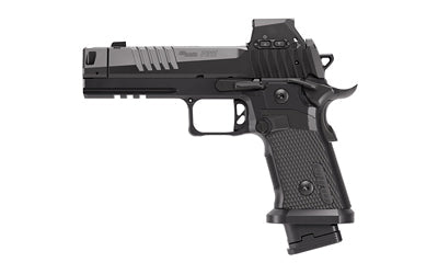 Sig Sauer P211 GTO |  Semi-automatic |  Single Action Only |  Metal Frame Pistol |  Full Size |  9MM |  4.4" Barrel |  MACH3D Compensator |  Nitron Finish |  Blackout |  SIG-LOC PRO Optics Ready Slide |  X-RAY3 Day/Night Sights |  G10 Grips |  Manual Safe