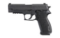 Sig Sauer P220 |  California Compliant |  Double Action/Single Action |  Semi-automatic |  Metal Frame Pistol |  Full Size |  45 ACP |  4.4" Barrel |  Alloy |  Nitron Finish |  Black |  E2 Polymer Grip |  Night Sights |  Decocker |  8 Rounds |  2 Magazine