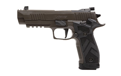 Sig Sauer P226 X-FIVE Legion |  Hammer Fired |  Single Action Only |  Alloy Framed Pistol |  Full Size |  9mm |  4.4" Barrel |  Cerakote Finish |  Legion Gray |  Two Port Optics Ready Stainless Steel Slide With Integrated Expansion Chamber |  Legion Patte