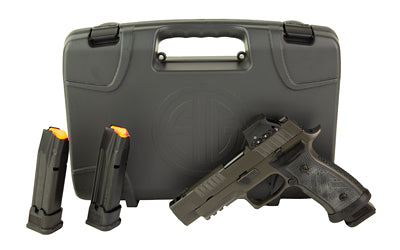 Sig Sauer P320 AXG LEGION |  Semi-automatic |  Striker Fired |  Metal Frame Pistol |  Full Size |  9MM |  3.9" Barrel |  Integrated Expansion Chamber |  Cerakote Finish |  Legion Gray |  SIG-LOC PRO Footprint Optics Ready Slide |  X-RAY3 Day/Night Sights