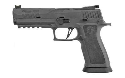Sig Sauer P320 XFIVE LEGION |  Striker Fired |  Semi-automatic |  Polymer Frame Pistol |  Full Size |  9mm |  5" Barrel |  TXG Tungsten Infused Heavy XGrip Module |  Legion Gray PVD Slide with Lightening Cuts |  17 Rounds |  Optics Ready |  Flared Magwell
