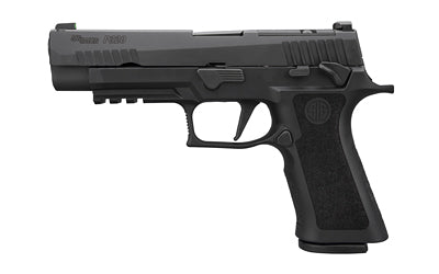 Sig Sauer P320 XFULL |  Striker Fired |  Semi-automatic |  Polymer Frame Pistol |  Full Size |  9MM |  4.7" Barrel |  Nitron Finish |  Black |  Manual Safety |  XRAY3 Day/Night Sights |  Optic Plate Cover |  2 Magazines |  10 Rounds |  California Complian