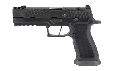 Sig Sauer P320 Max |  Striker Fired |  Semi-automatic |  Striker Fired |  Polymer Frame Pistol |  Full Size |  9MM |  3.9" Two Port Slide Integrated Expansion Chamber |  DLC Finish |  Black |  Flat Blade Trigger |  Springer Precision Magazine Catch |  XRa