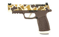 Sig Sauer P365 FUSE |  Semi-automatic |  Striker Fired |  Polymer Frame Pistol |  Compact |  9MM |  4.3" Barrel |  Custom Duck Camo Cerakote by Shark Coast Tactical |  Sig Sauer LXG Grip |  Fiber Optic Front and Low Profile Combat Rear Sights |  (2)-21 Ro