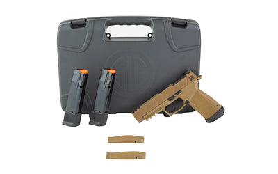 Sig Sauer P365-XF DH3 |  Striker Fired |  Semi-automatic |  Polymer Frame Pistol |  9MM |  3.7" Barrel |  Cerakote Finish |  Coyote |  X-RAY3 Day/Night Sights |  Optic Ready with SIG-LOC Compact Footprint |  Slide Integrated Expansion Chamber |  (2)-21 Ro