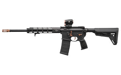 Sig Sauer M400 ROSE |  Semi-automatic Rifle |  AR |  223 Remington/5.56 NATO |  16" Threaded Barrel |  Mid-Length Gas System |  Anodized Finish |  Black with Rose Gold Accents |  ROMEO5 GENII Red Dot Sight |  Magpul SL Stock |  2-Stage Matchlite Duo Trigg