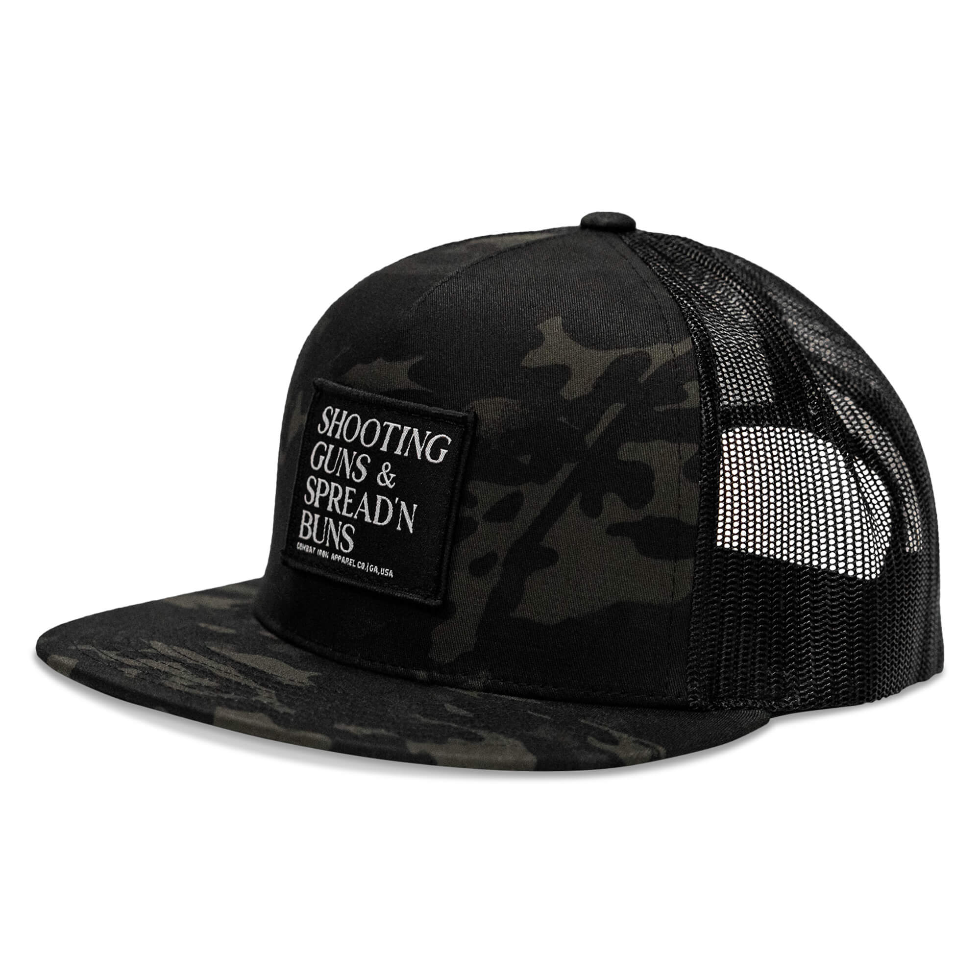 Shooting Guns & Spreadin' Buns Patch Flatbill Hat