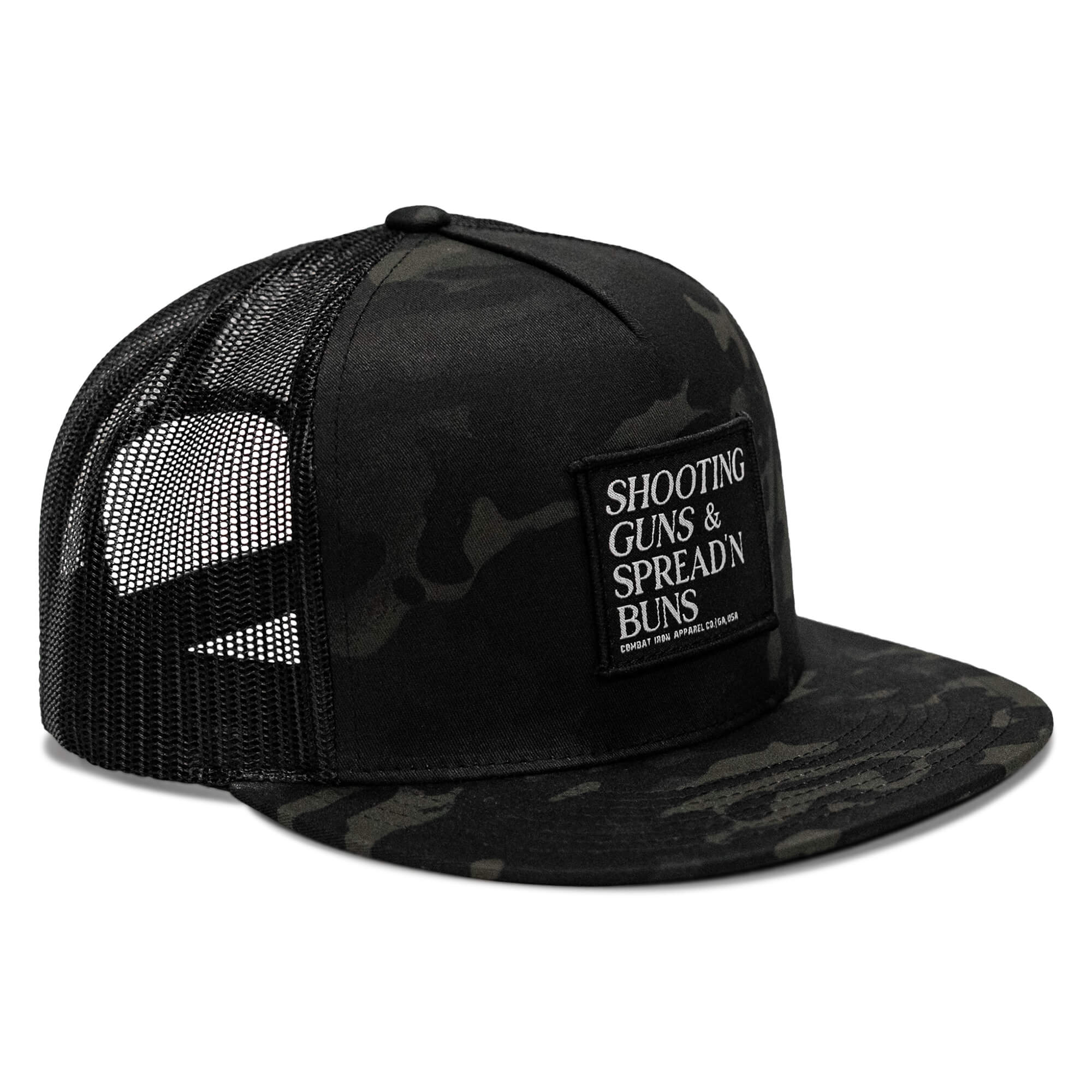 Shooting Guns & Spreadin' Buns Patch Flatbill Hat