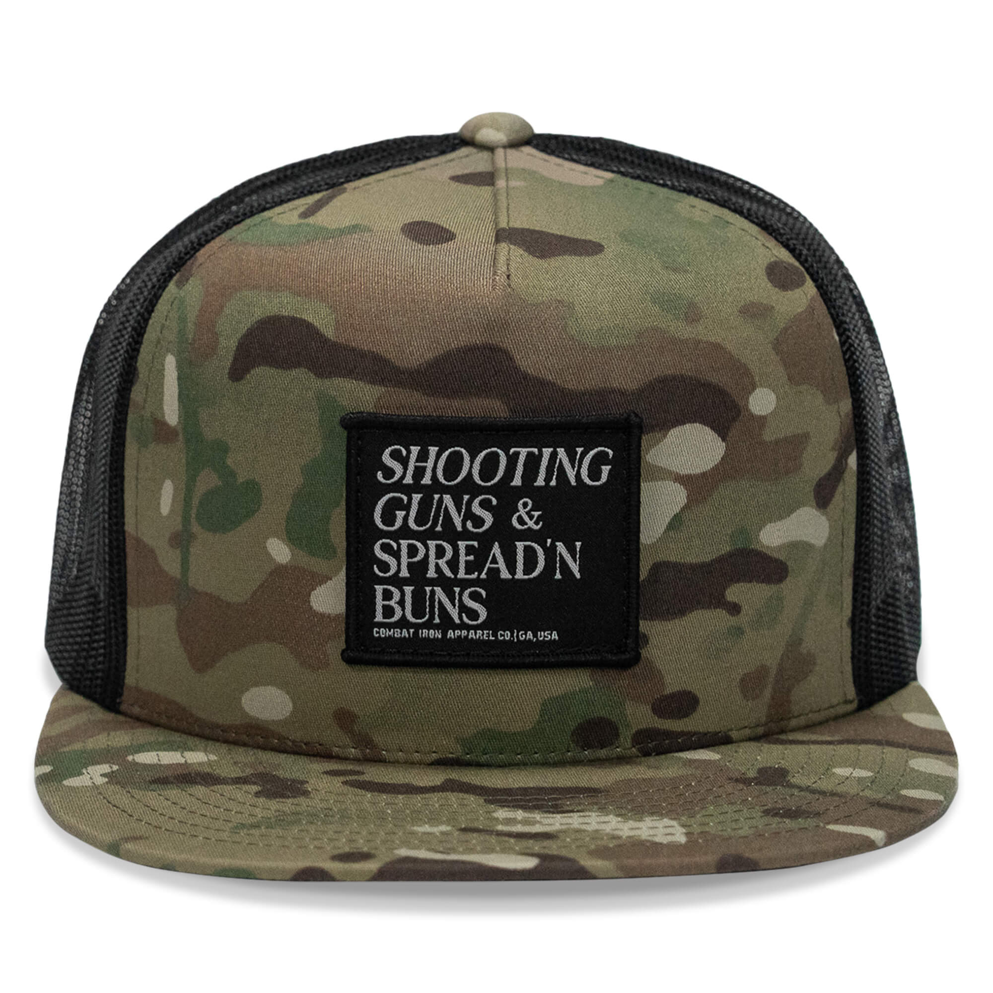 Shooting Guns & Spreadin' Buns Patch Flatbill Hat