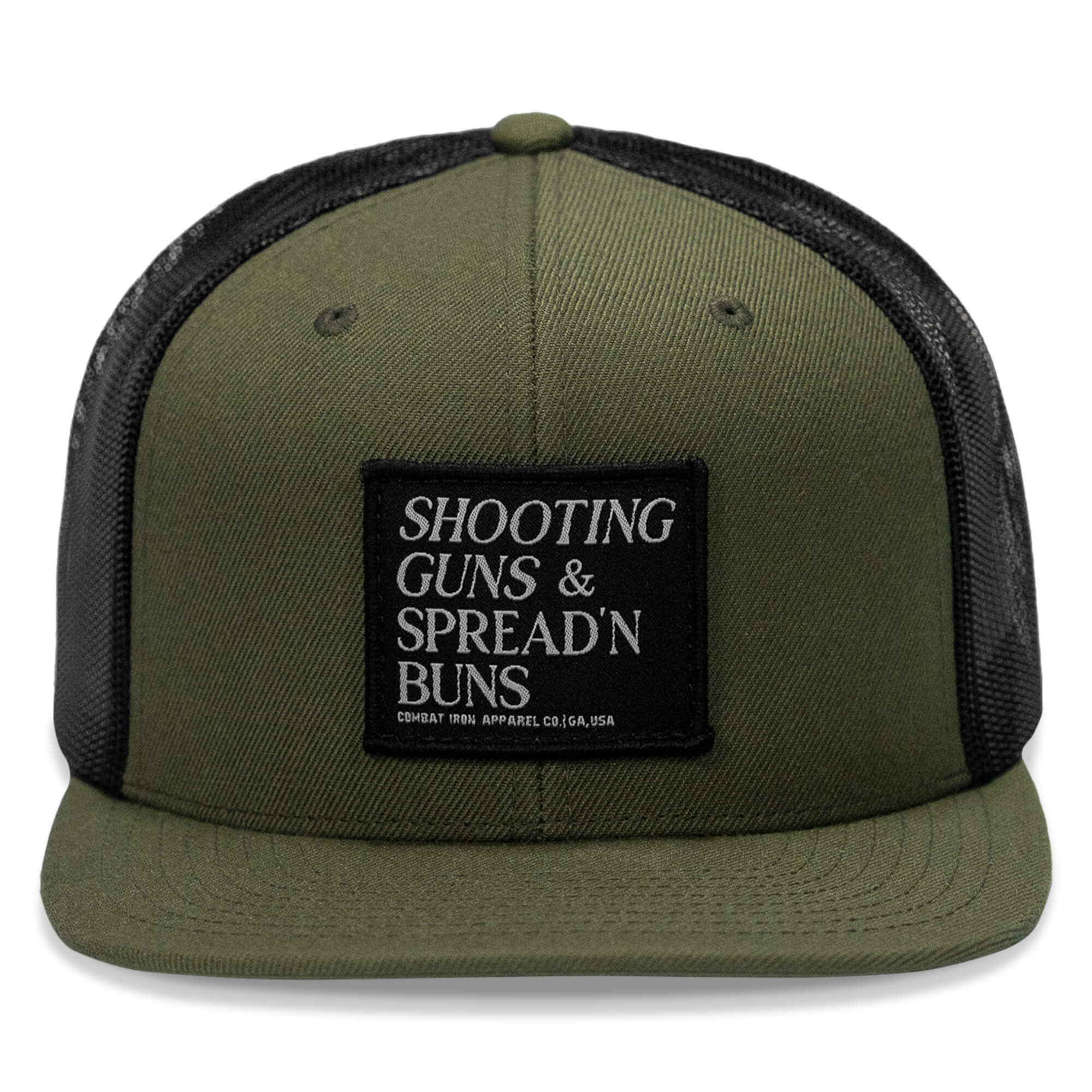 Shooting Guns & Spreadin' Buns Patch Flatbill Hat