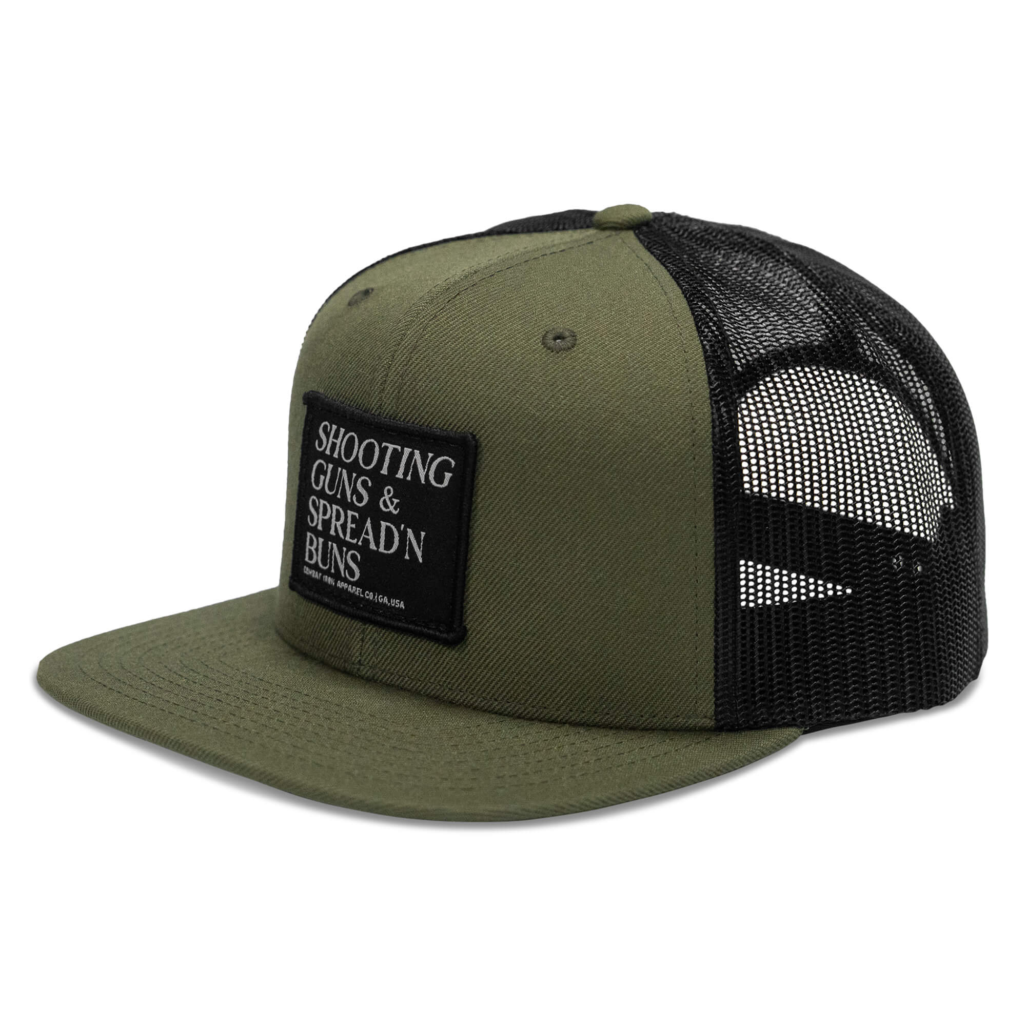 Shooting Guns & Spreadin' Buns Patch Flatbill Hat