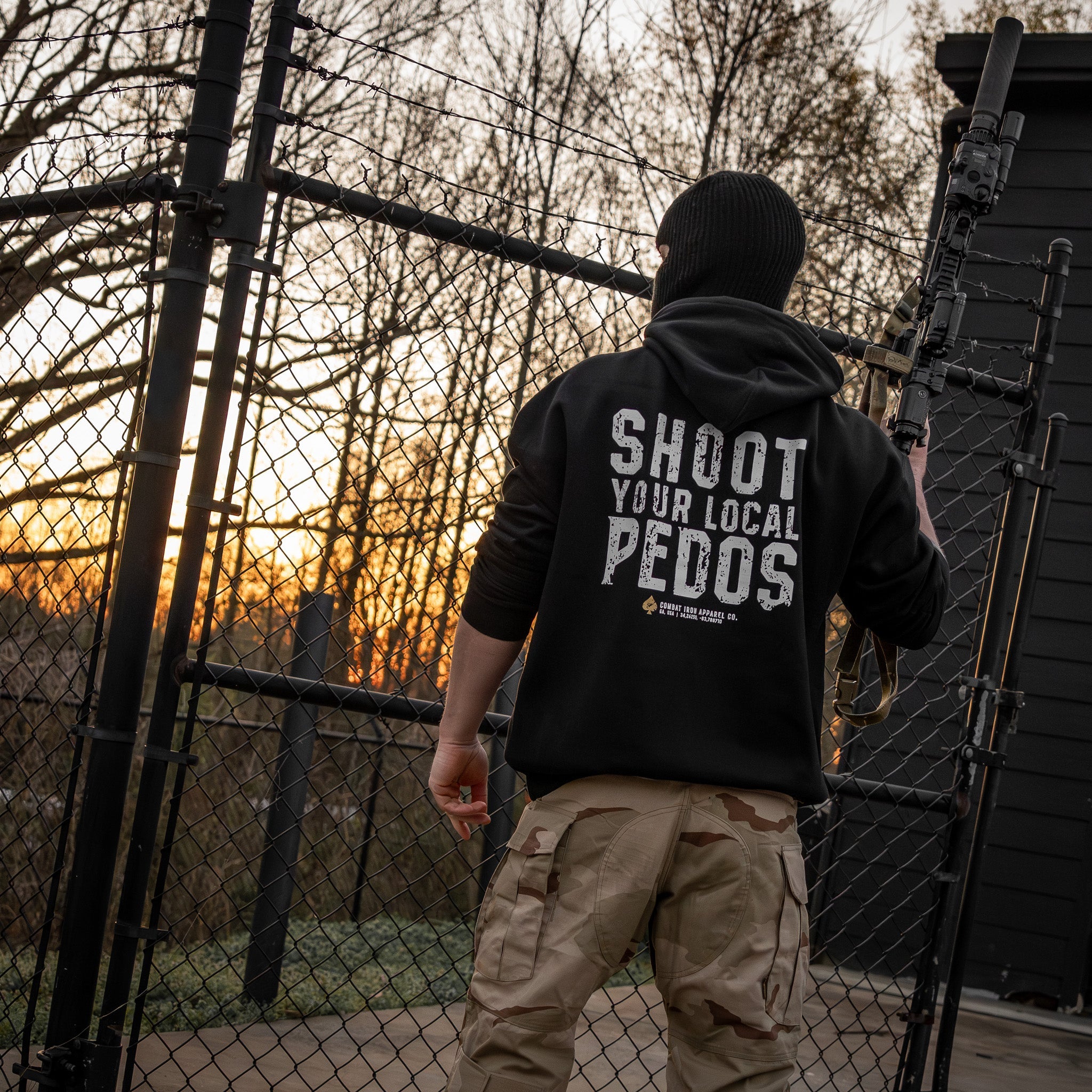 Shoot Your Local Pedo Fleece Lined Hoodies