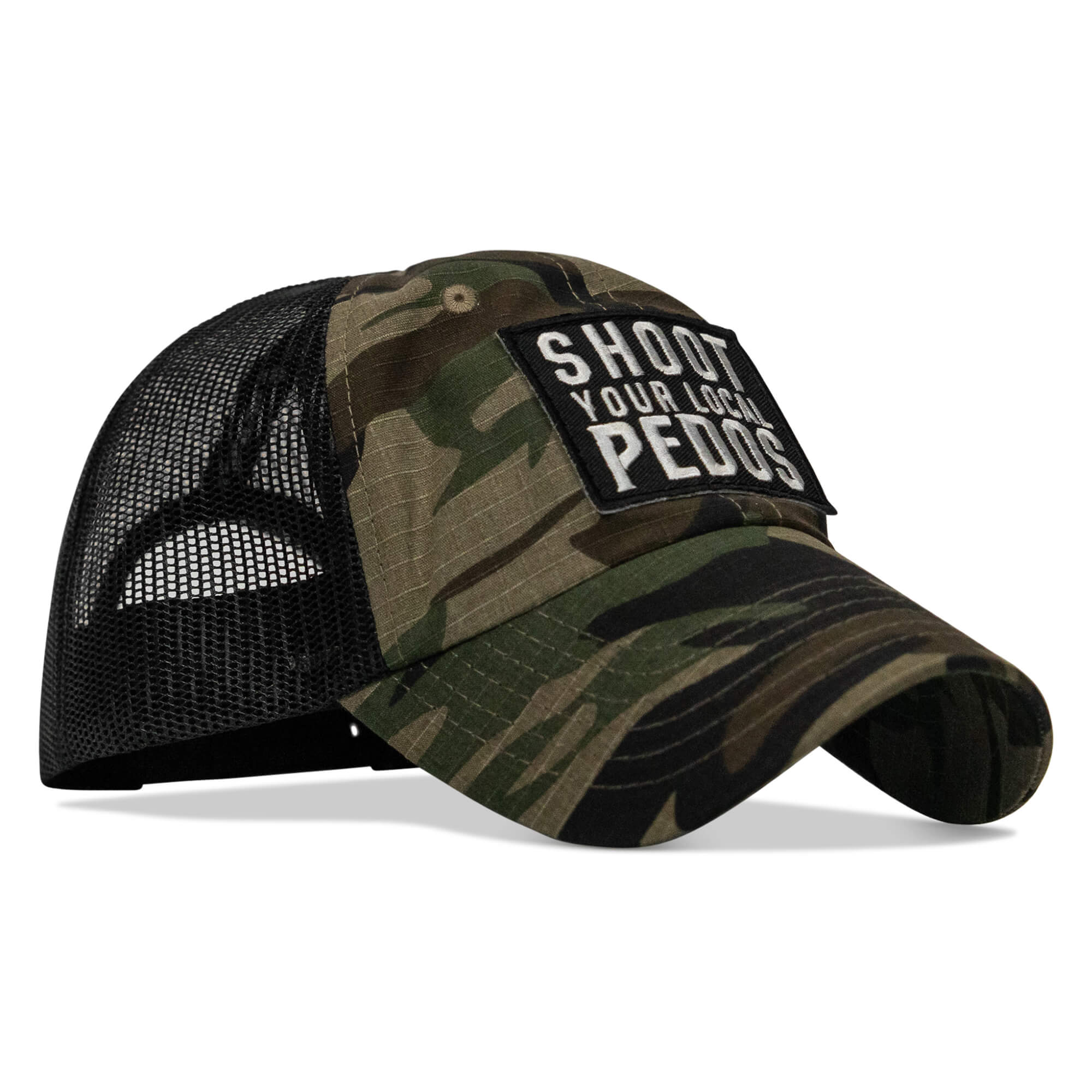 Shoot Your Local Pedos Patch Tactical Ripstop Mesh Snapback Hat