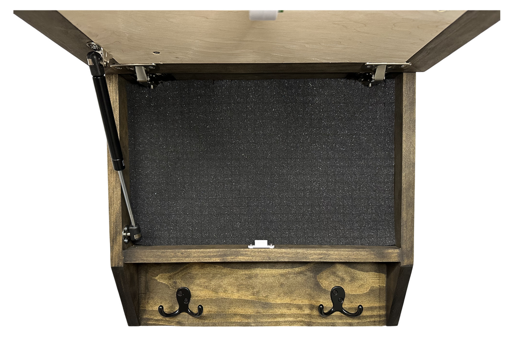 Rustic Wilderness Deer Scene Wall-Mounted Gun Cabinet – Secure & Stylish Hidden Firearm Storage