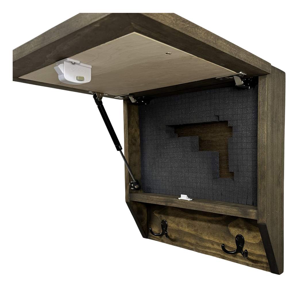 Rustic Wilderness Deer Scene Wall-Mounted Gun Cabinet – Secure & Stylish Hidden Firearm Storage