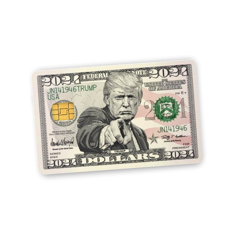Trump 2024 Dollar Bill Credit Card Skin Decal