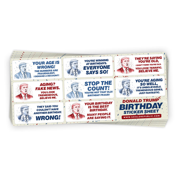 Donald Trump Birthday Sticker Sheet