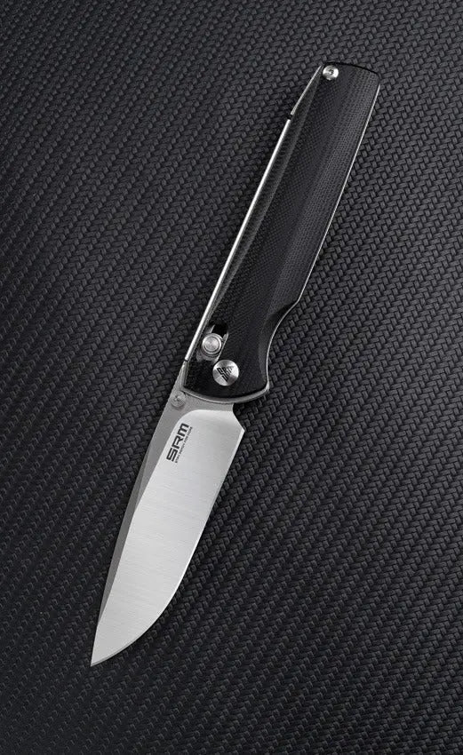SRM 258L Black G10 Ambi Lock Folding Knife