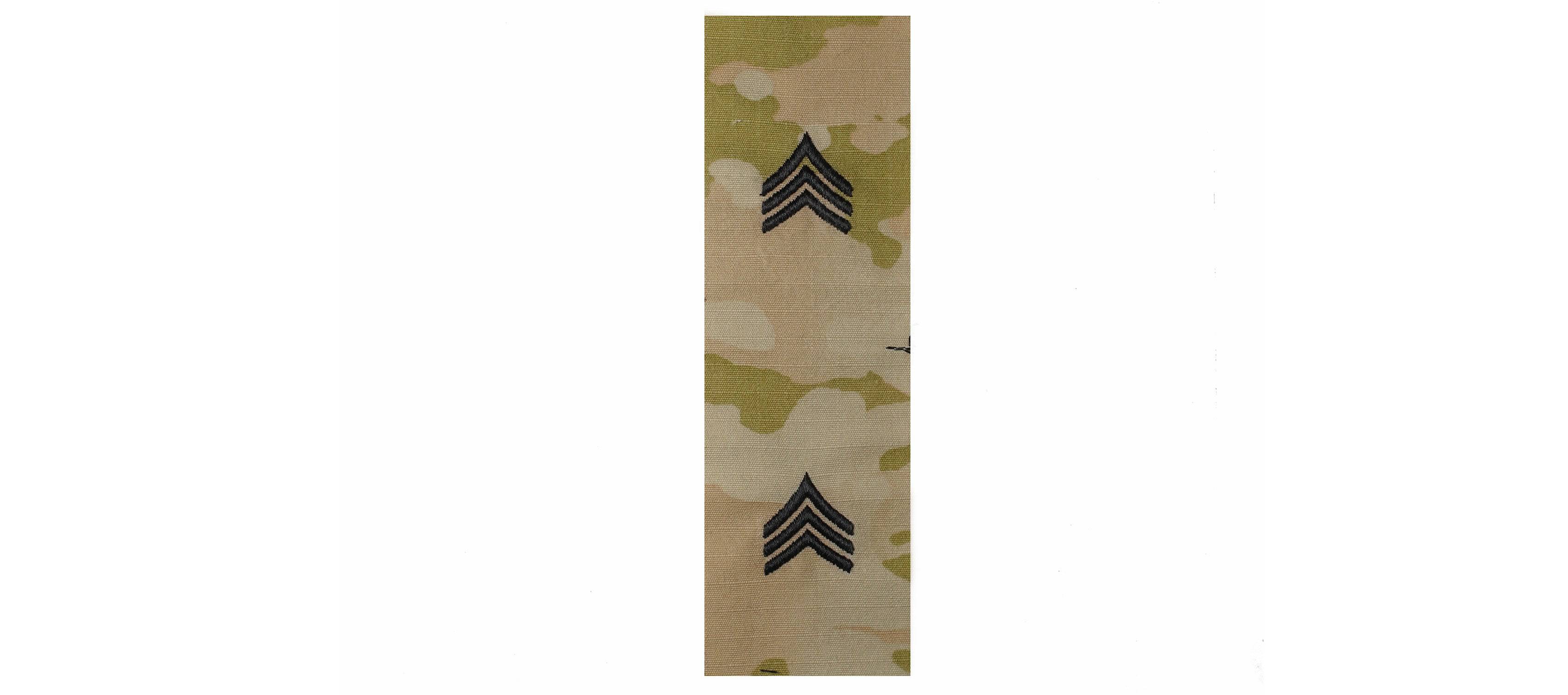 U.S. Army E5 Sergeant ocp Sew-on for Cap “Only” (pair)