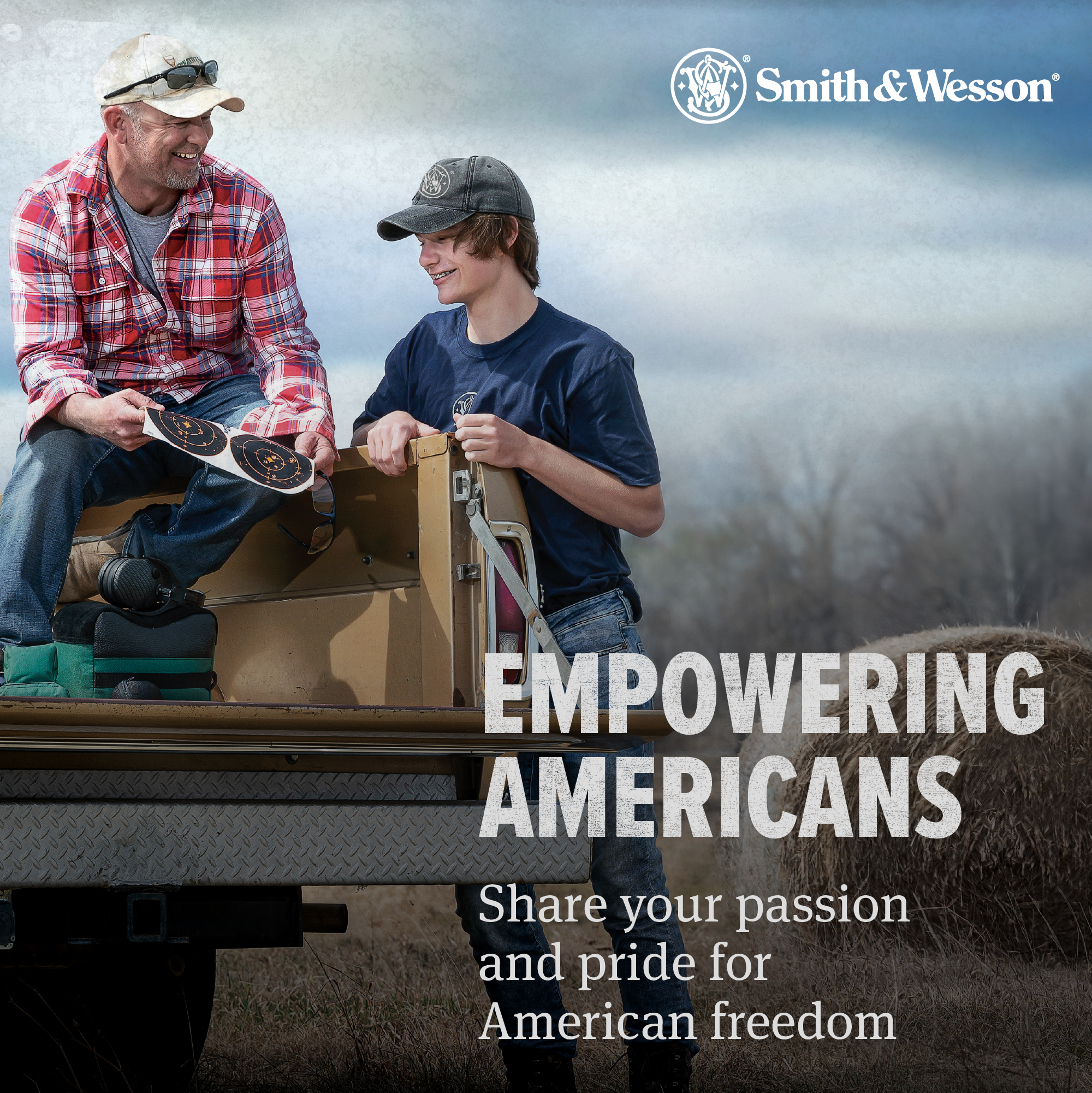 Smith & Wesson®  Empowering Americans Eagle Patch Navy Trucker Cap