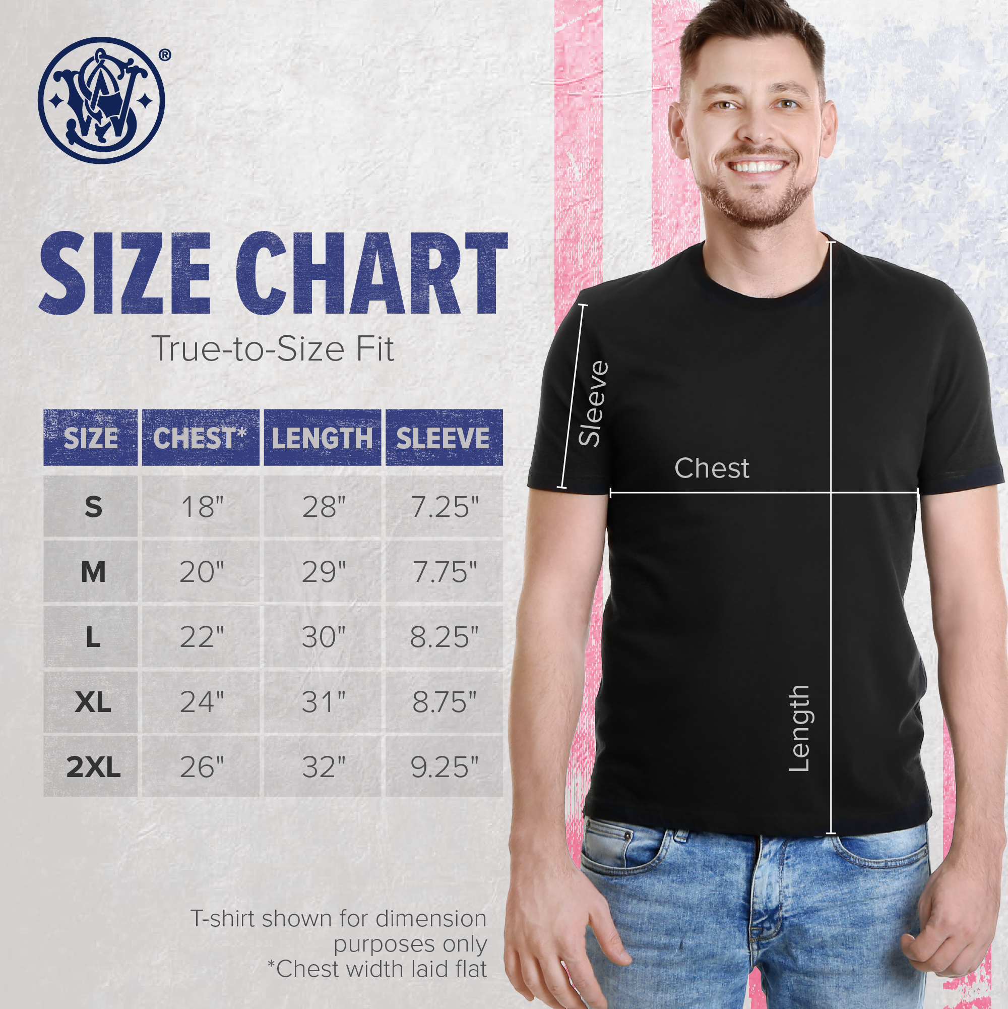 Smith & Wesson® Original Trademark Logo Premium Tee in Black