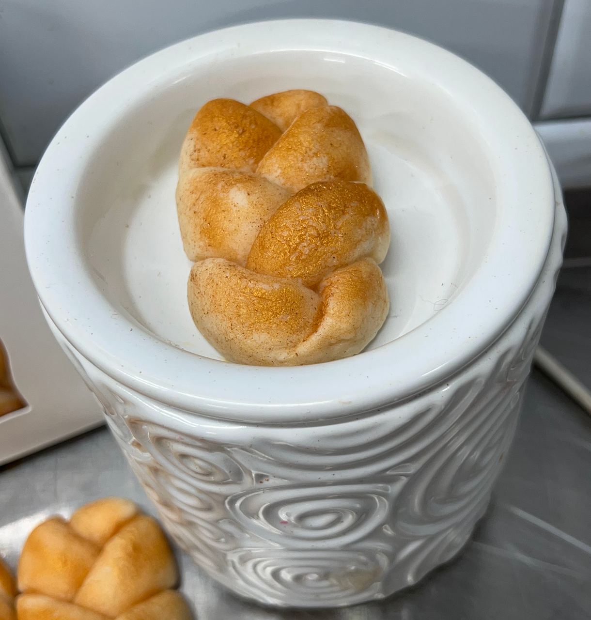 Loaf of FRESH BAKED BREAD | FAKE FOOD | Braided Bread |  5 oz